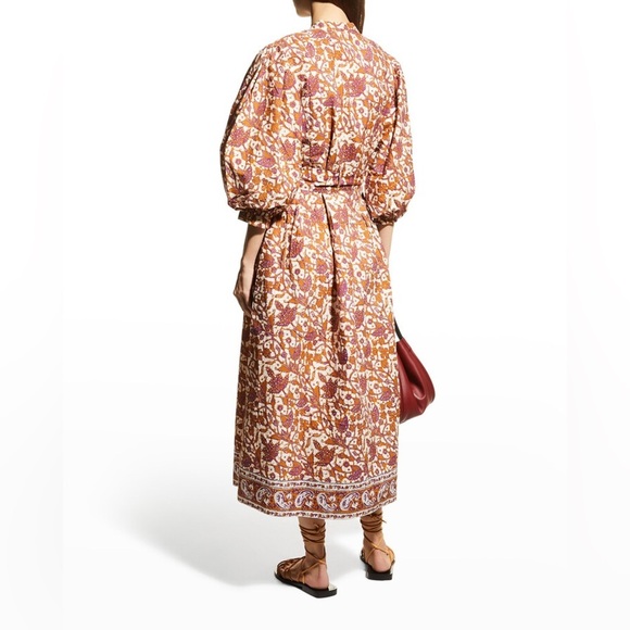 Love The Label Button-Front Puff-Sleeve Midi Dress - Picture 3 of 11